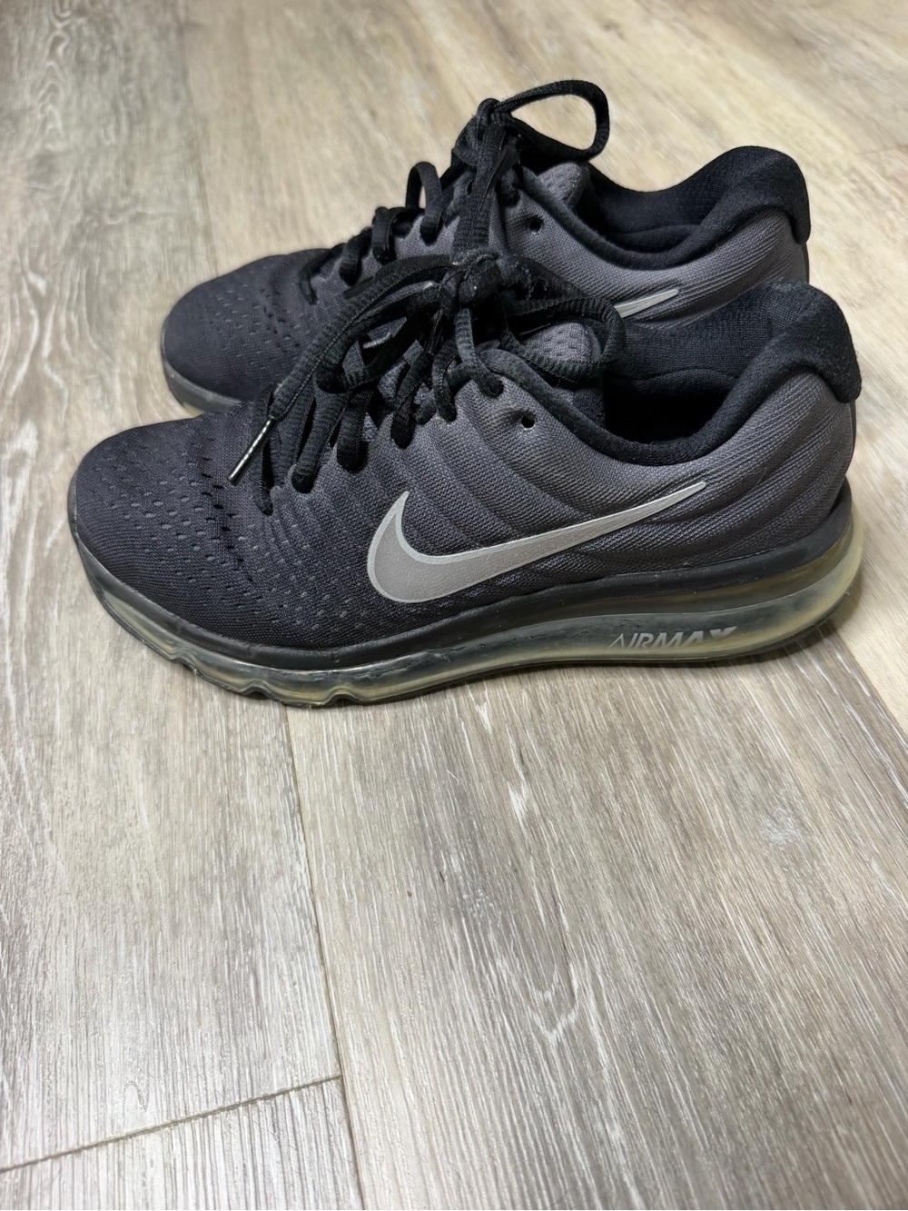 Kids Black Athletic Air-Cushion Running Shoes